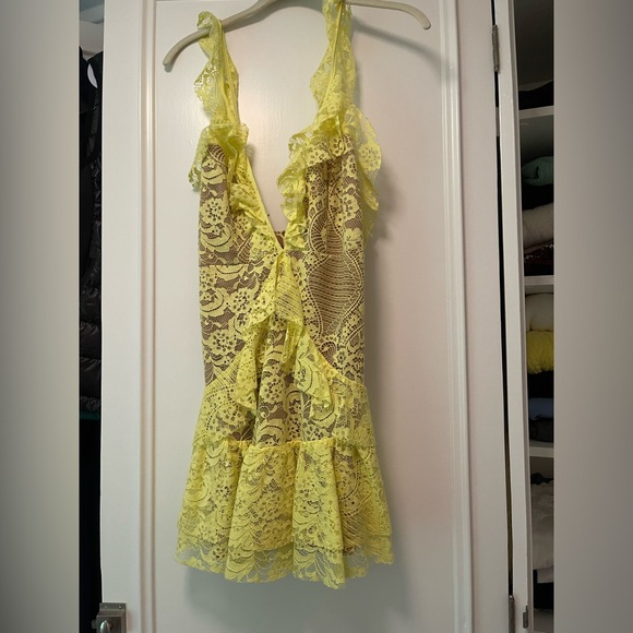 For Love and Lemons Yellow Tati dress size medium - Picture 2 of 5